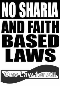 Text from an anti-sharia UK Secularist campaign group