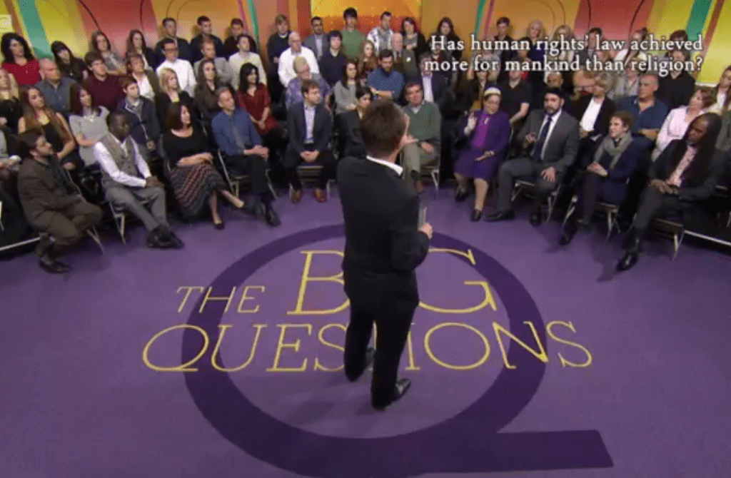 BBC TV DEBATE: Has Human Rights Law achieved more for Humanity than Religion? [The Big Questions,&nbsp;10.05.15]