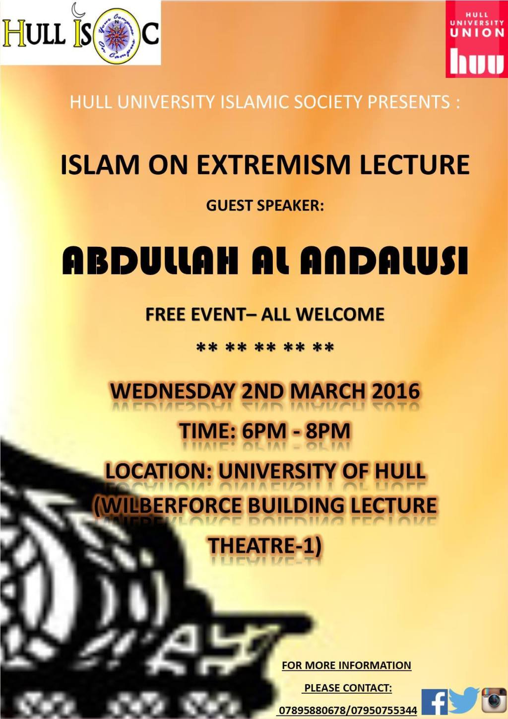 Event: “Islam & Extremism” [2nd March 2016, Hull University,&nbsp;UK]