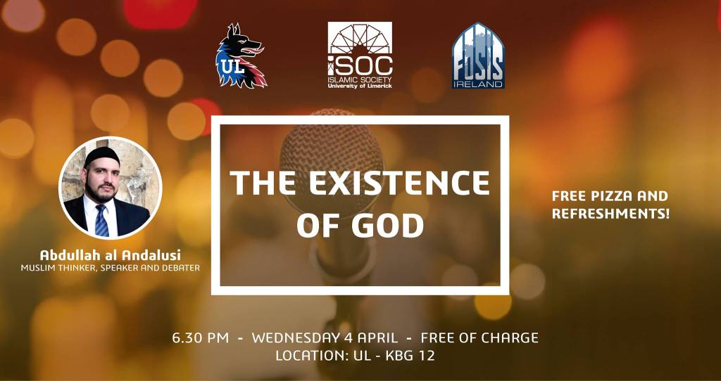 Upcoming Event: The Existence of God, 4th April 2018, Limmerick,&nbsp;Ireland