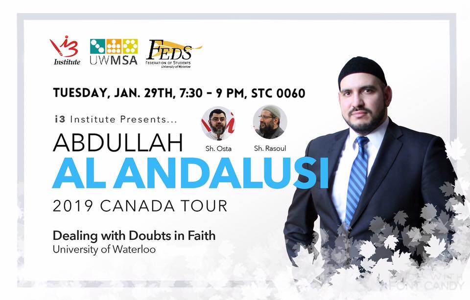 Event: Dealing with Doubts in Islam (University of Waterloo, Ontario, 29th Jan&nbsp;2019)