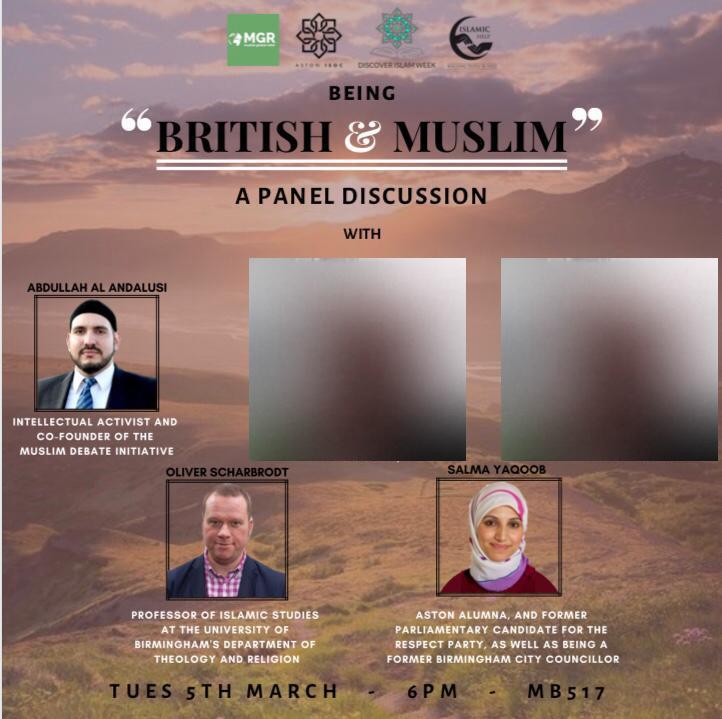 Debate: “Being British & Muslim”, 5th March 2019, Birmingham,&nbsp;UK